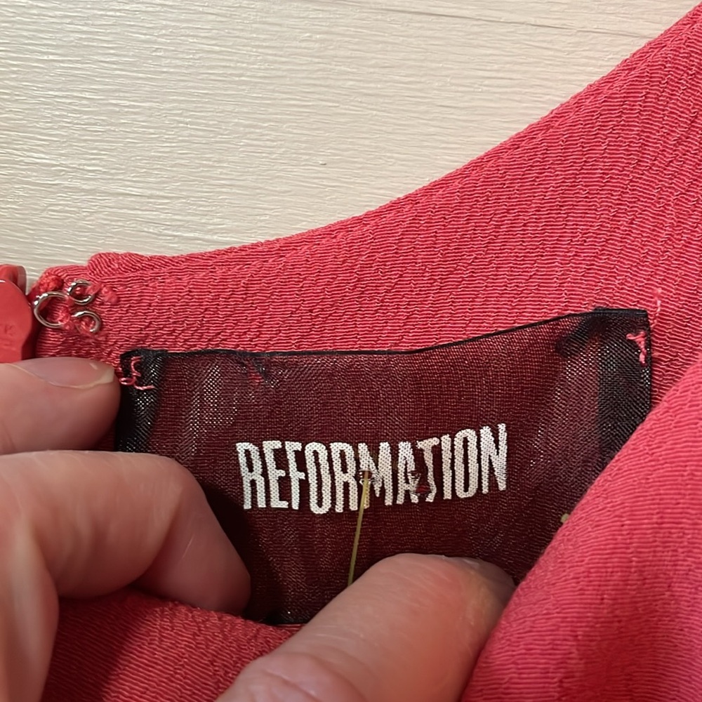 Reformation Ruffle Mini Dress Size 2. - Picture 3 of 10